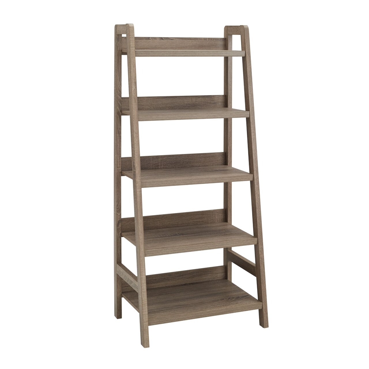Contemporary Home Living 5 Tier Ladder Shelf Bookcase - 60.25" - Gray
